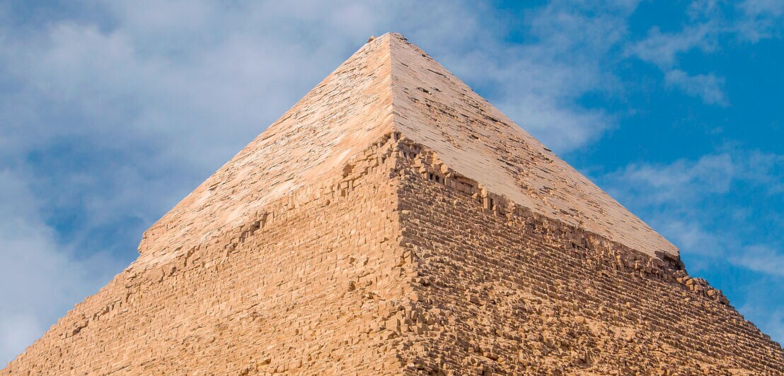 Nahaufnahme einer Pyramide von Gizeh