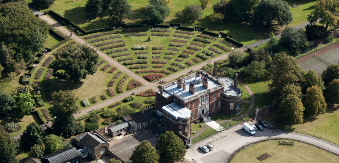 Luftaufnahme des Ranger’s House im Londoner Stadtteil Greenwich