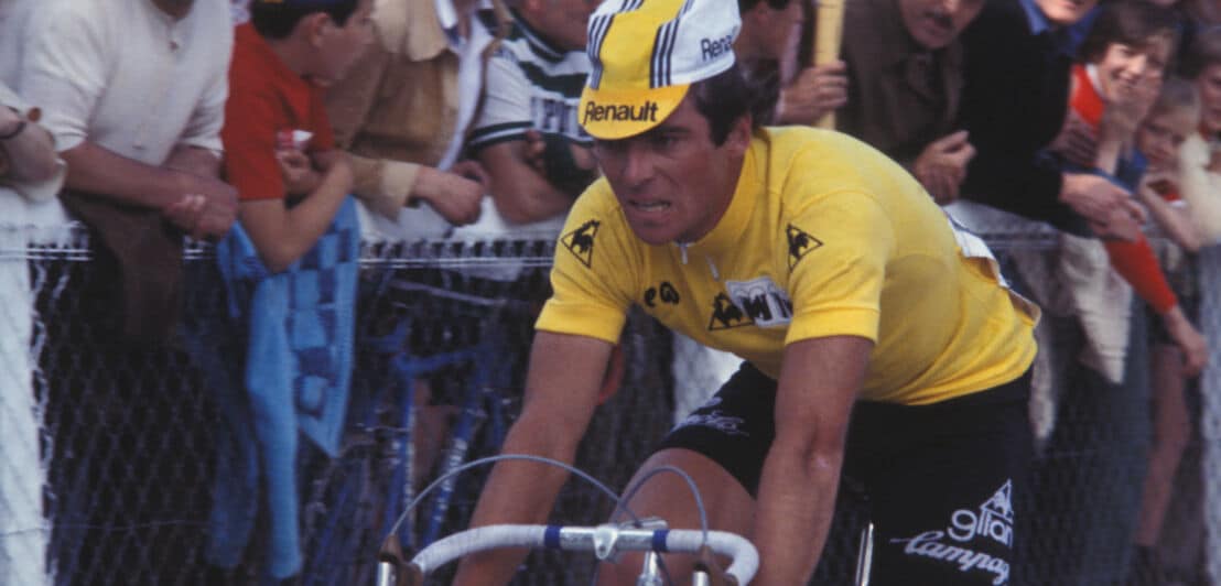 Bernard Hinault bei einem Radrennwettbewerb