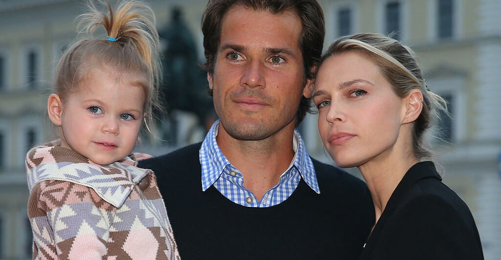 Tommy Haas mit seiner Verlobten Sara Foster und Tochter Valentina.