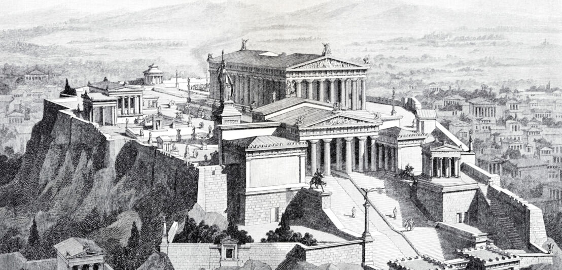 Illustration der Akropolis