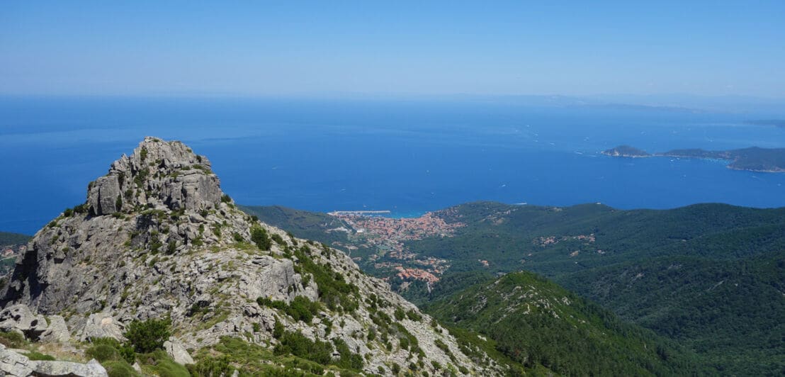 Luftaufnahme vom Monte Capanne auf Elba