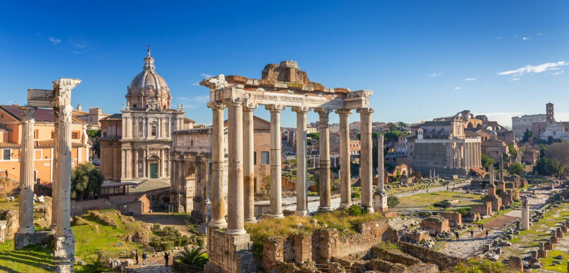 Blick auf die Ruinen des Forum Romanum.