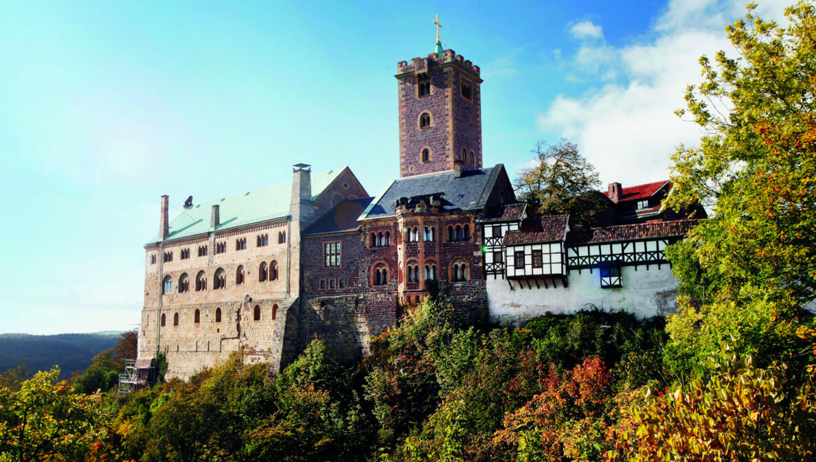 Die Wartburg in Eisenach entstand im Jahr 1067 und ist seit 1999 Weltkulturerbe