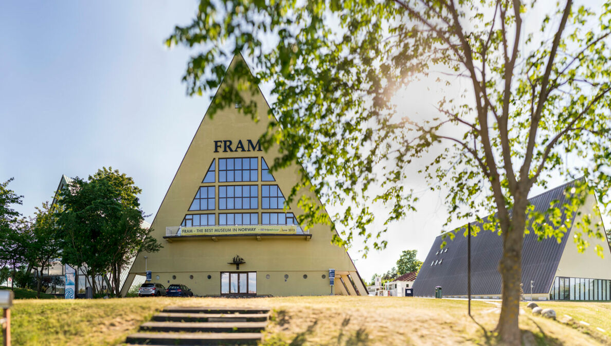 Dreieckiges Gebäude des Fram Museums in Oslo
