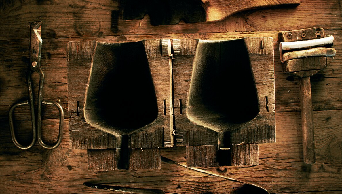 Form aus der Glasbläserei für Weingläser