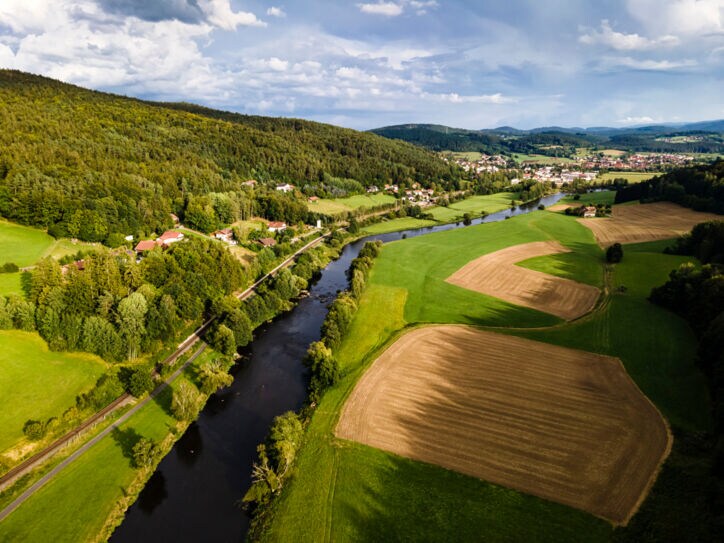 Drohnenaufnahme in Ostbayern
