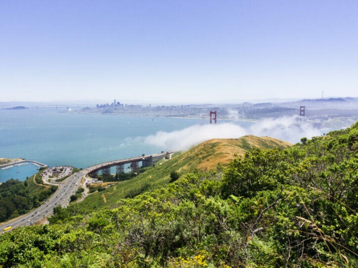 Blick über die Küste Richtung San Francisco