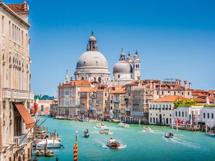 Blick auf den Canal Grande in Venedig