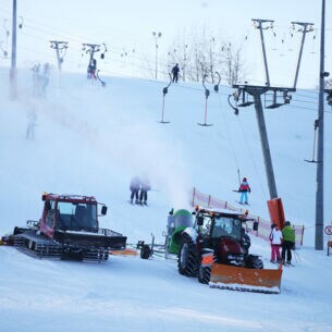 Winterbetrieb am Skilift Donnstetten