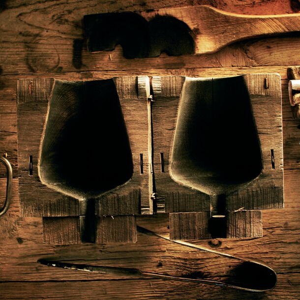 Form aus der Glasbläserei für Weingläser