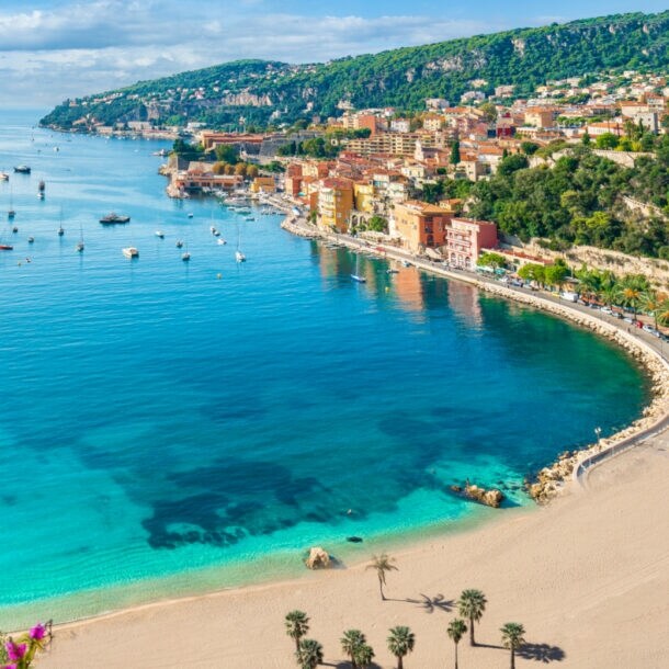 Ein Blick von oben auf die französische Riviera