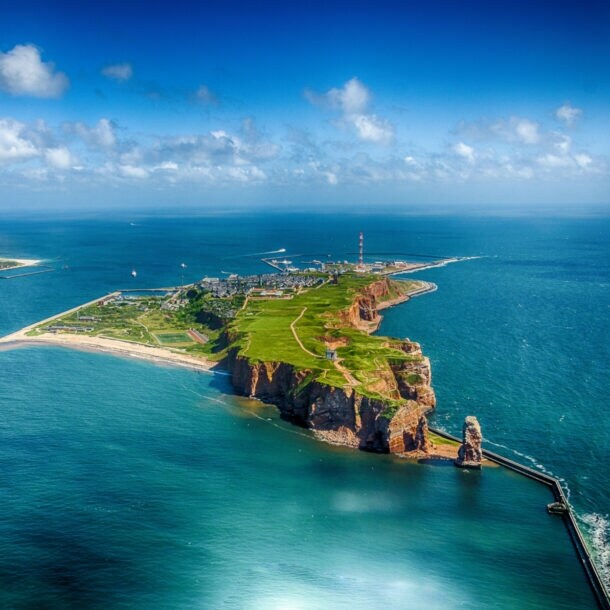 Luftaufnahme der Insel Helgoland