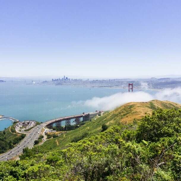 Blick über die Küste Richtung San Francisco