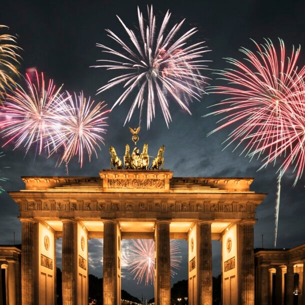 Feuerwerk am Brandenburger Tor in Berlin