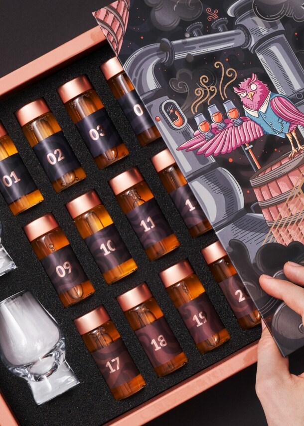 Ein Adventskalender mit Whisky-Shots