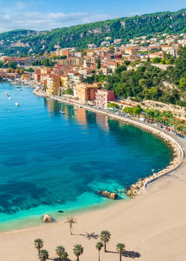 Ein Blick von oben auf die französische Riviera