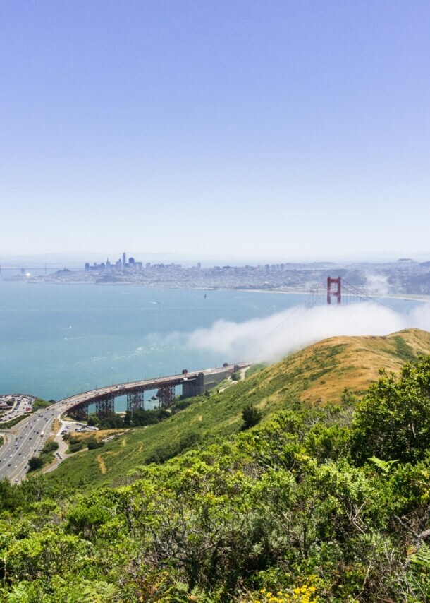 Blick über die Küste Richtung San Francisco