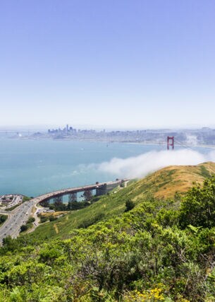 Blick über die Küste Richtung San Francisco