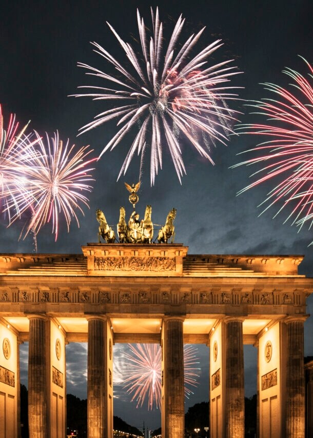 Feuerwerk am Brandenburger Tor in Berlin