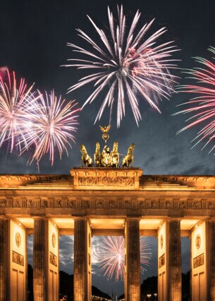 Feuerwerk am Brandenburger Tor in Berlin
