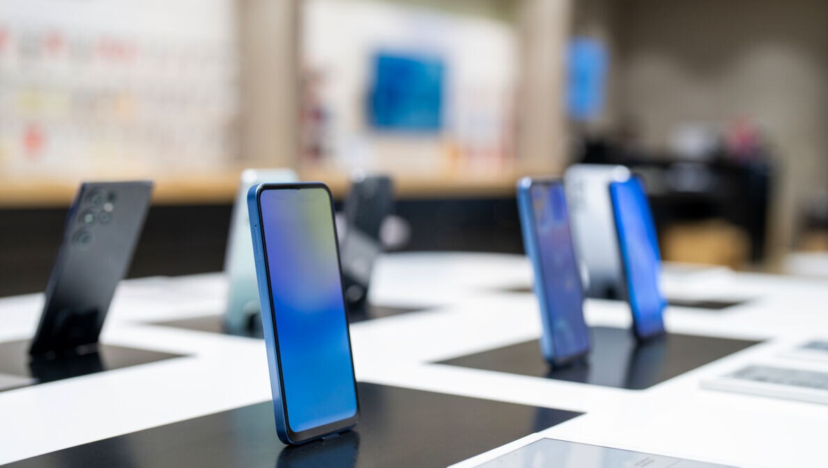 Msartphones auf dem Verkaufsstand