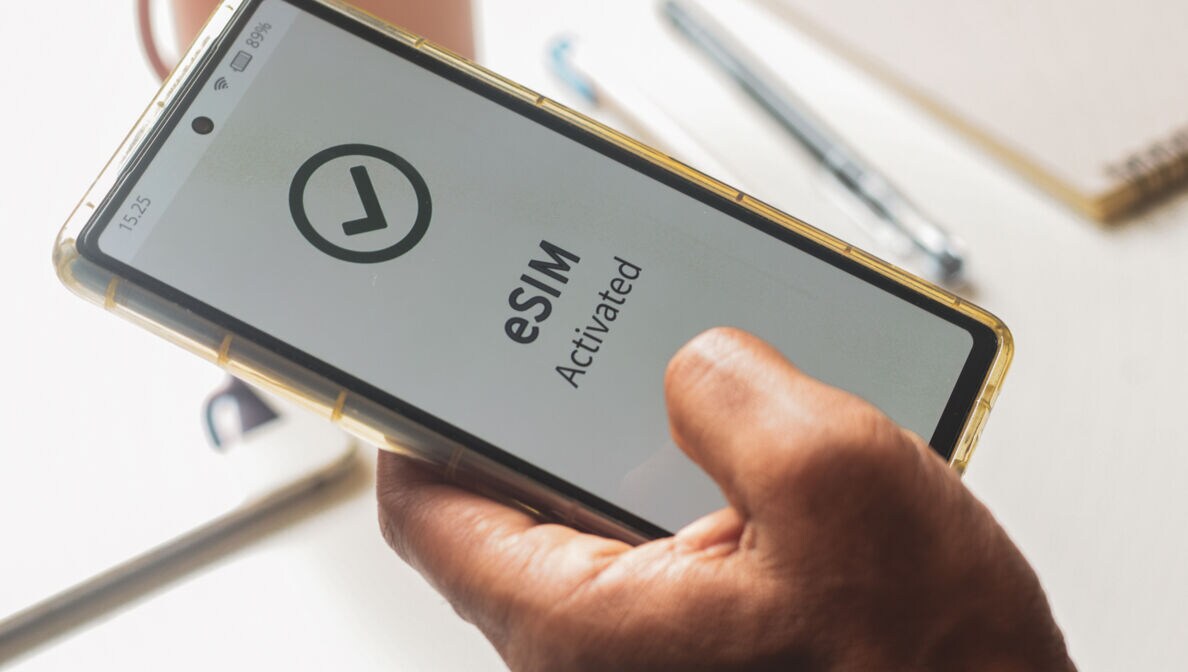 Handy auf dem erfolgreich eine ESim aktiviert wurde
