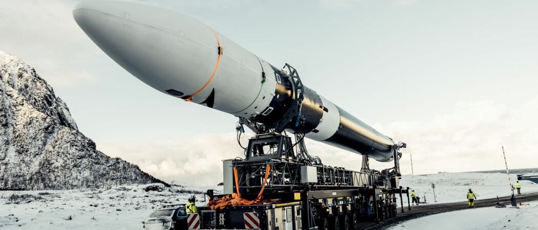 Weltraumbahnhof Andøya transportiert (undatiertes Handout). (zu dpa: «Vor Isar Aerospace-Testflug: «Die Rakete darf explodieren»»)