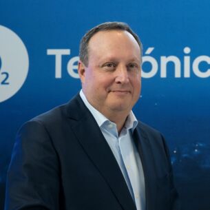 Markus Haas, Vorstandsvorsitzender von Telefónica Deutschland, aufgenommen in der Zentrale des Mobilfunk-Anbieters Telefónica (O2). (zu dpa: «O2 und die Telekom gewinnen Hunderttausende Handykunden»)