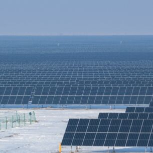 Solarenergie in der Wüste Chinas