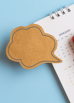 Boldbild: Ein Kalender kurz vor einer Reise