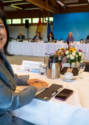 Bundeswirtschaftsministerin Katherina Reiche (CDU) nimmt an der Klausurtagung des bayerischen Kabinetts am Tegernsee teil. (zu dpa: «Reiche setzt auf neue Gasproduktion im Süden Deutschlands»)