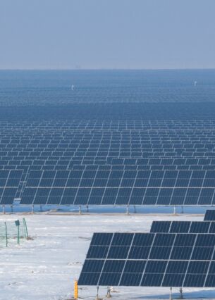 Solarenergie in der Wüste Chinas