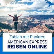 Link zu American Express Reisen Online Kartentransaktion mit Punkten bezahlen Details