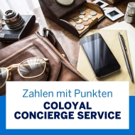 Link zu Coloyal Concierge Service Kartentransaktionen nachträglich mit Punkten bezahlen Details