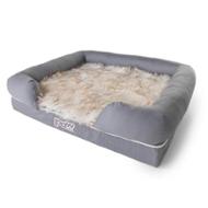 PAW PupLounge Memory Foam Bolster Bed & Topper (Small)