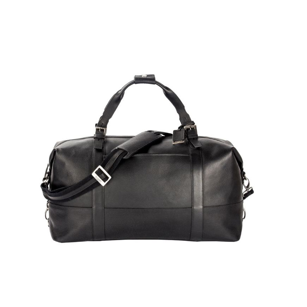 Bugatti Soledad Columbian Leather Duffel Bag (Black)