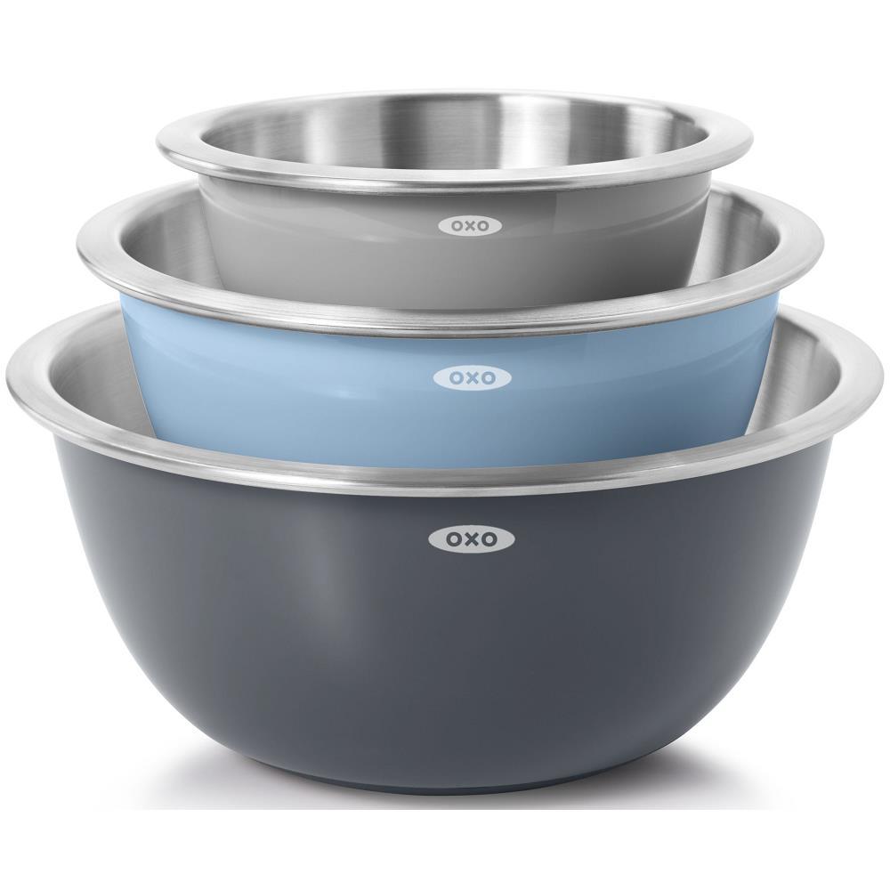 OXO Good Grips 3-Piece Mixing Bowl Set (Stainless Steel)