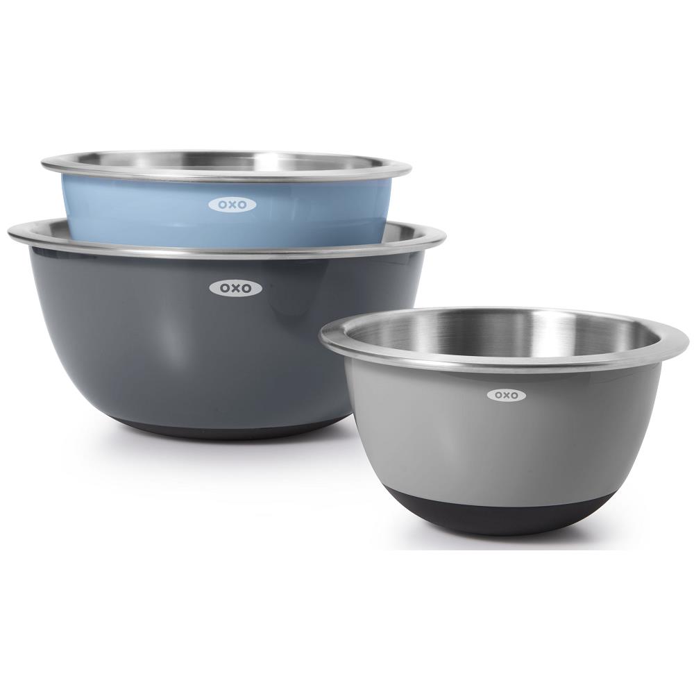 OXO Good Grips 3-Piece Mixing Bowl Set (Stainless Steel)