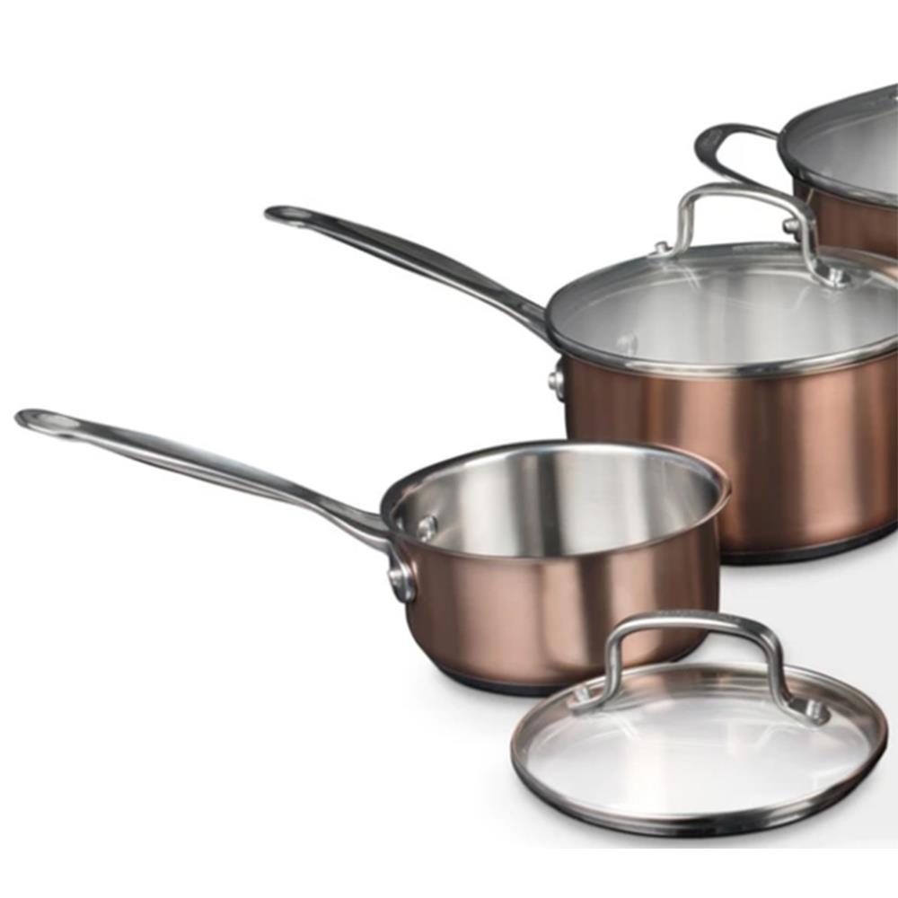 Cuisinart<sup>®</sup> 10 piece Classic Collection Stainless Steel Metallic Copper Cookware Set