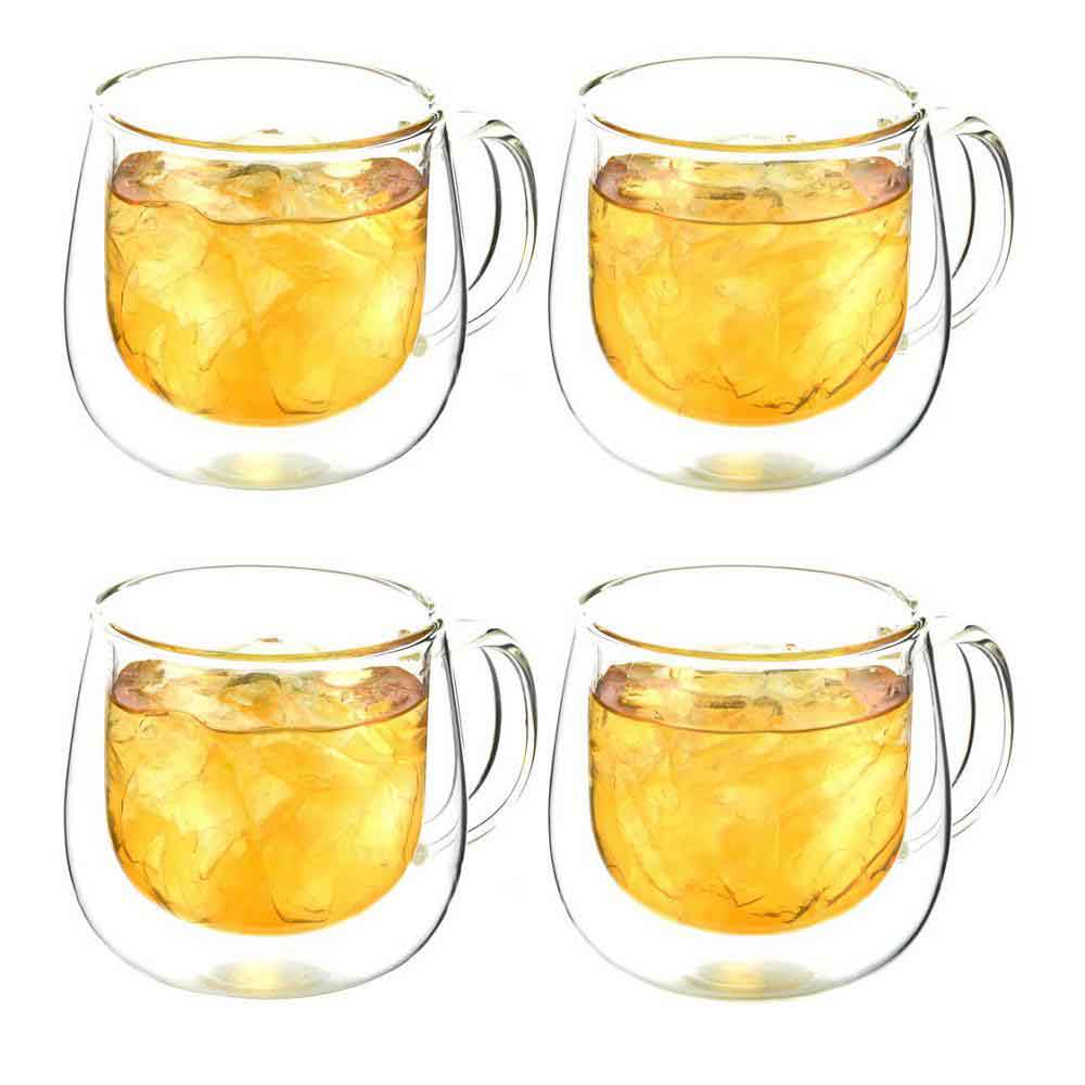 GROSCHE Fresno Double Walled Glass Cups Set of 4