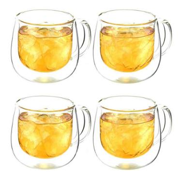 GROSCHE Fresno Double Walled Glass Cups Set of 4