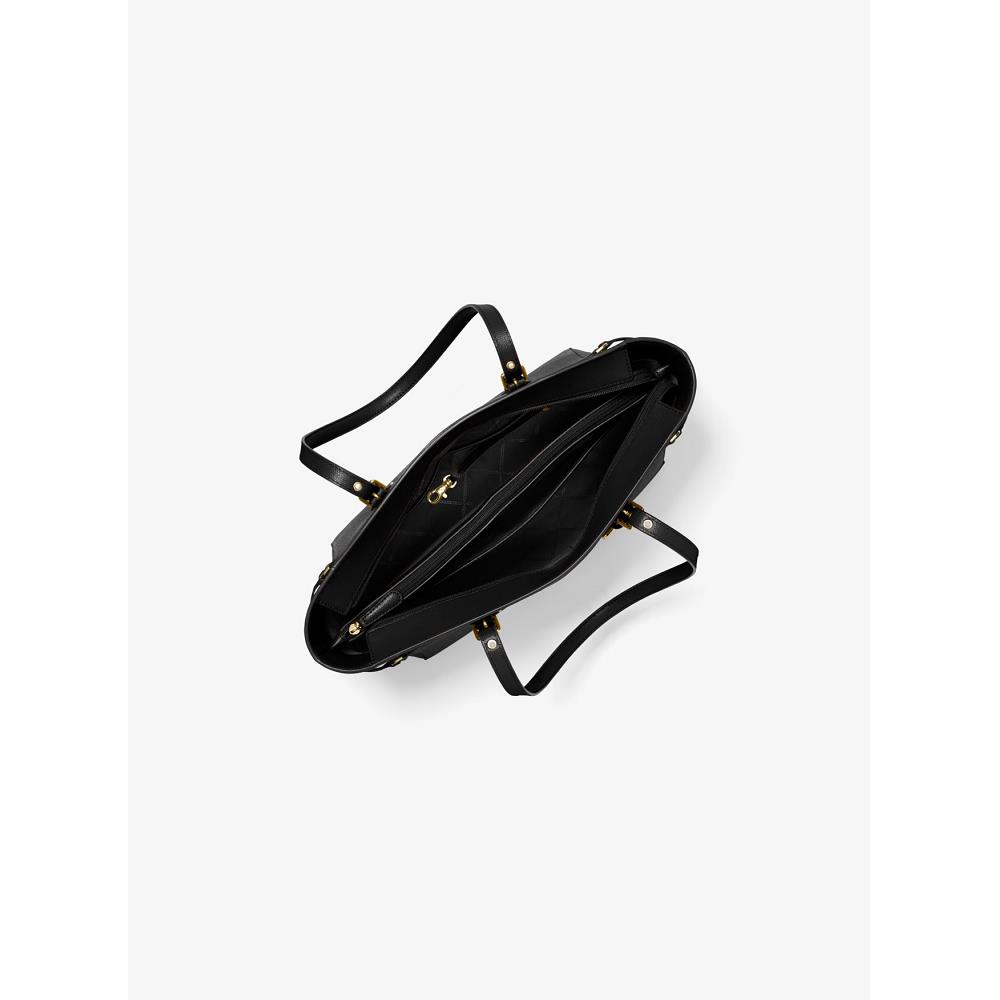 Michael Kors - Voyager Medium Leather Tote (Black)