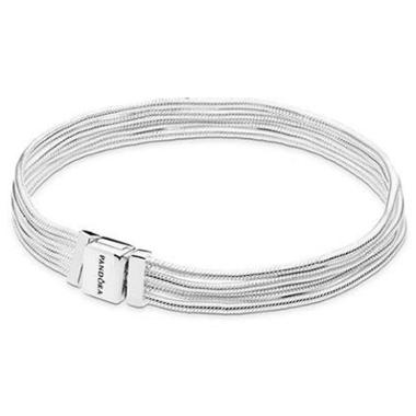 Pandora Reflexions Multi Snake Chain Bracelet Size 19 (Silver)