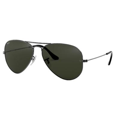 Ray-Ban Aviator Classic Sunglasses - Gunmetal / Green