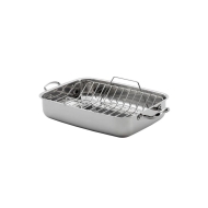 linkToText Lagostina Ambiente 18-10 Stainless Steel Roasting Pan with Rack detailsPageText