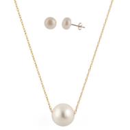 linkToText Bella Pearls Freshwater Pearl Slider Pendant and Earring Set detailsPageText