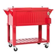 linkToText Permasteel 80 Quart Patio Cooler Furniture Style (Red) detailsPageText