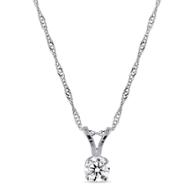 linkToText Delmar Jewelry Diamond Solitaire White Gold Pendant detailsPageText