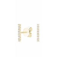 linkToText Diamantaire Cherbaka Diamond Bar Stud Earrings, 0.10CT detailsPageText